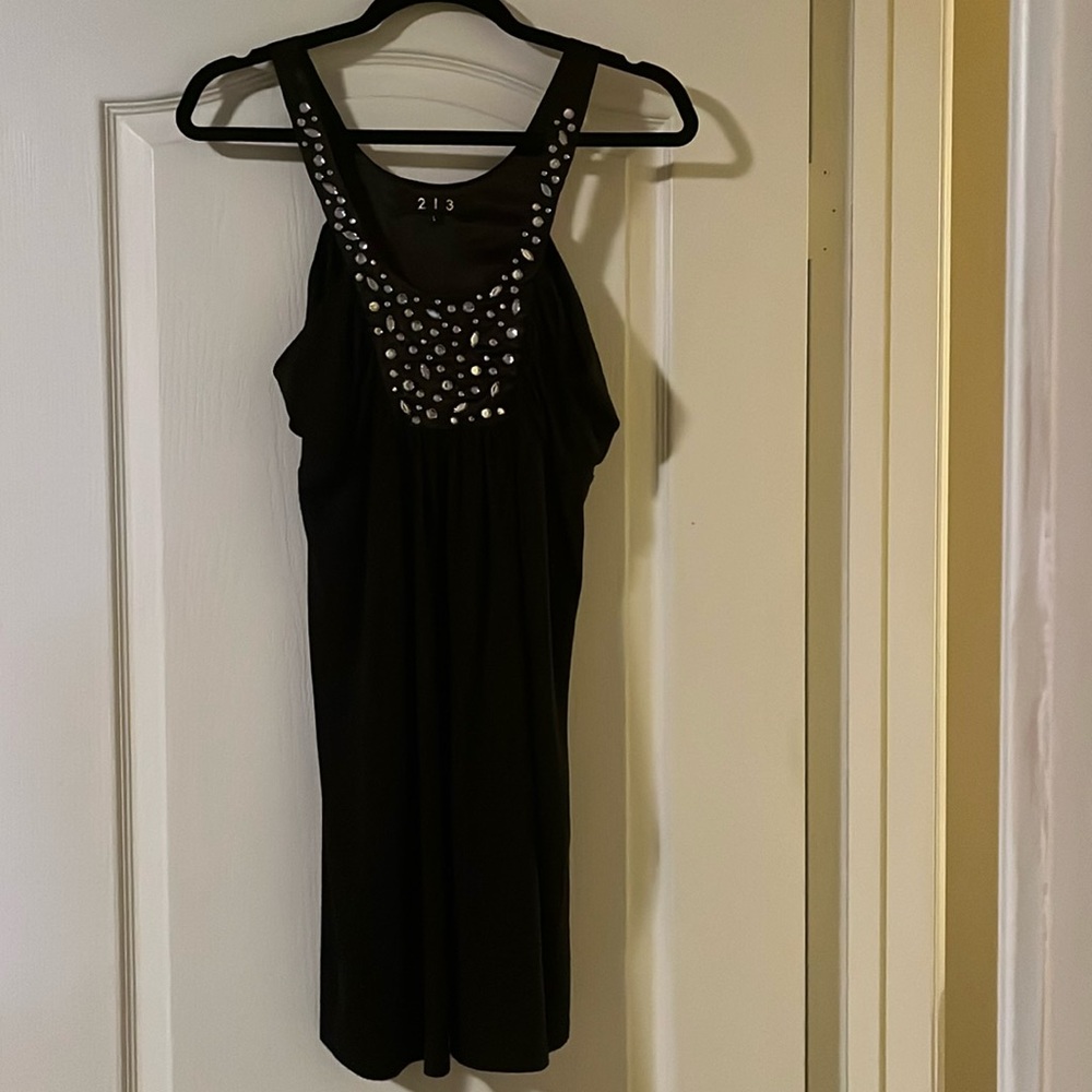 Long Black Dressy Top or Short Tank Dress